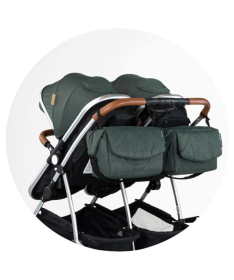 Chipolino Duo Smart kombinovana kolica za blizance Basil