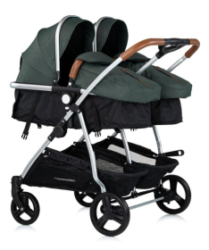 Chipolino Duo Smart kombinovana kolica za blizance Basil