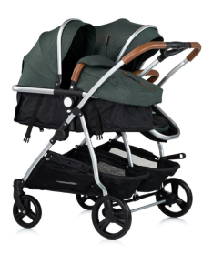 Chipolino Duo Smart kombinovana kolica za blizance Basil