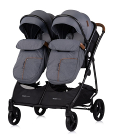 Chipolino Duo Smart kombinovana kolica za blizance 2 u 1 sa auto sedištem Cloud