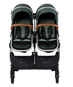 Chipolino Duo Smart kombinovana kolica za blizance 2 u 1 sa auto sedištem Basil
