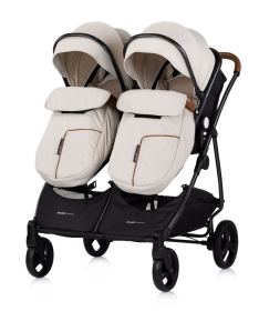 Chipolino Duo Smart kombinovana kolica za blizance 2 u 1 sa auto sedištem Biscotta