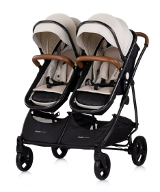 Chipolino Duo Smart kombinovana kolica za blizance 2 u 1 sa auto sedištem Biscotta
