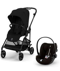 Cybex Melio Carbon kolica 2 u 1 sa auto sedištem Cloud G I-size - Magic Black&Moon Black New