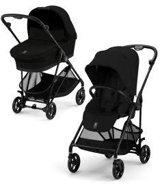 Cybex Melio Carbon kolica 2 u 1 sa nosiljkom - Magic Black New