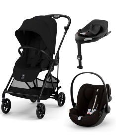 Cybex Melio Carbon kolica 3 u 1 sa Cloud G auto sedištem i G isofix bazom - Magic Black&Moon Black