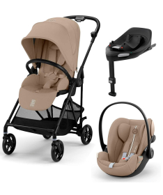 Cybex Melio Carbon kolica 3 u 1 sa Cloud G auto sedištem i G isofix bazom - Almond Beige