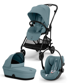 Cybex Melio Carbon kolica 3 u 1 sa auto sedištem Cloud G I-size - Stormy Blue
