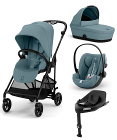 Cybex Melio Carbon kolica 4 u 1 sa Cloud G auto sedištem, nosiljkom i G i-Size bazom - Stormy Blue