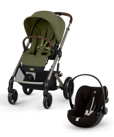 Cybex Balios S Lux kolica 2 u 1 sa auto sedištem Cloud G I-size plus - Moss Green&Moon Black