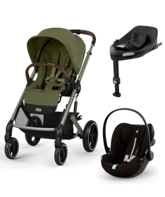 Cybex Balios S Lux kolica 3 u 1 sa Cloud G auto sedištem i G Isofix Bazom - Moss Green&Moon Black