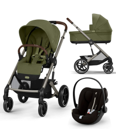 Cybex Balios S Lux kolica 3 u 1 sa Cloud G auto sedištem - Moss Green&Moon Black