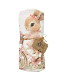 Deksi muslin prekrivač četvoroslojni 120x120 cm Zeka Roze