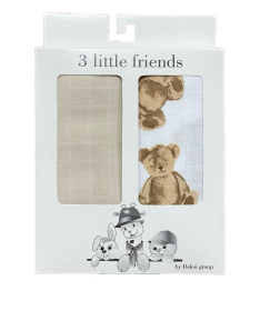 Deksi muslin tetra pelena za bebe Mede Bež 80x80 cm - 2 komada