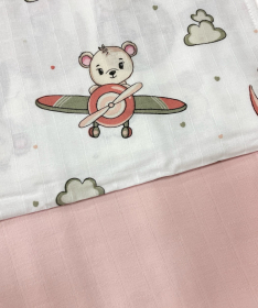 Deksi muslin tetra pelena za bebe Mede Pilot Zelena 80x80 cm - 2 komada