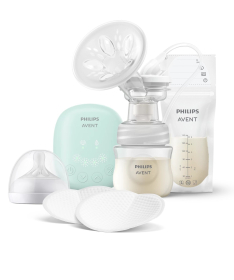 Avent Električna pumpica za Izmlazanje mleka Essential sa 5 kesica za mleko i 4 tuferi SCD323/20