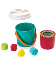 Infantino obrazovni set za sortiranje Shape Sorting Stack n Nest Buckets - 115305