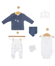 Just Kiddin Baby Boys Varsity set odeće za dečake 6 u 1 veličina 62 White - 17001633