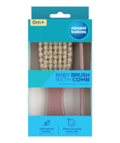 Canpol Babies česalj i četka Natural Bristles Gold Pink 7/406