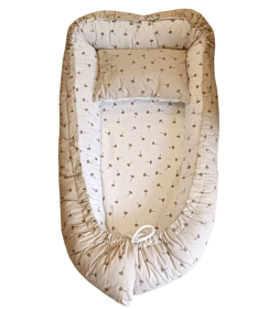 Bebekevi gnezdo za bebe sa jastukom 74x40 cm Beige