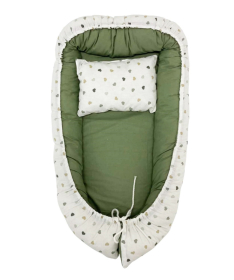 Bebekevi gnezdo za bebe sa jastukom 74x40 cm Mint