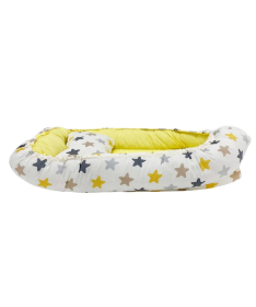 Bebekevi gnezdo za bebe sa jastukom 74x40 cm Yellow
