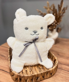 Bebekevi ćebence za bebe 90x95cm Meda mleko bela