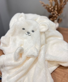 Bebekevi ćebence za bebe 90x95cm Meda mleko bela