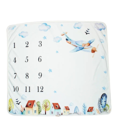 Bebekevi podloga za slikanje bebe 90x87cm Avion plava