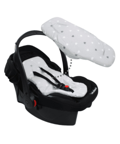 Bebekevi mekani uložak za auto sedište za bebe siva