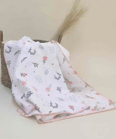 Textil Višenamenska muslin pelena za bebe 2 komada Cvetići-Zeke