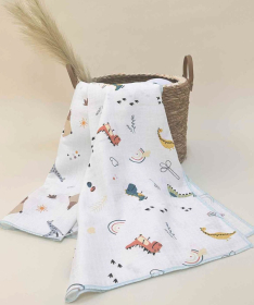 Textil Višenamenska muslin pelena za bebe 2 komada Dino-Animals