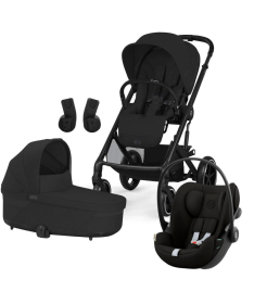 Cybex Balios S kolica za bebe 3 u 1 sa Cloud G i-Size Comfort auto sedištem - Moon Black