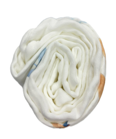 Deksi muslin prekrivač za bebe četvoroslojni Zeka na bicikli 120x120 cm - Plavi