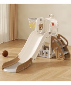 Feelkids dečji tobogan sa košem Meda Braon&Bela