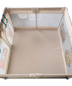 JOY ogradica za bebe 127x127 cm Print Bež