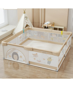 JOY ogradica za bebe 127x127 cm Print Bež