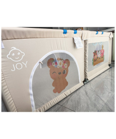 JOY ogradica za bebe 120x180 cm Print Siva