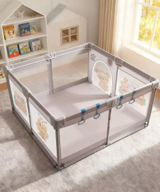 JOY ogradica za bebe 150x180 cm Print Siva