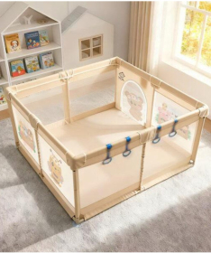 JOY ogradica za bebe 150x180 cm Print Bež