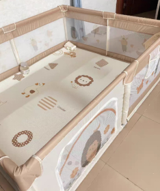 JOY ogradica za bebe 150x180 cm Print Bež