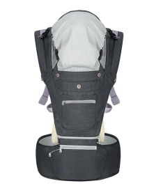 BBO kengur nosiljka za bebe do 15 kg Hugbug 8 u 1 - Dark Grey