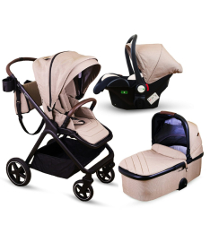 Jungle Lumi kolica za bebe 3 U 1 sa i-Size auto sedištem - Beige