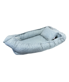 Bebekevi gnezdo za bebe sa jastukom 74x40 cm Plava
