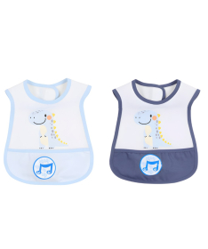 Bebekevi zvučna portikla za bebe sa džepom Dino Plava 1 komad