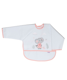 Bebekevi portikla sa dugim rukavima za bebe nepromočiva s rukavima Slon Bela 