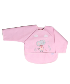 Bebekevi portikla sa dugim rukavima za bebe nepromočiva s rukavima Slon Roze 