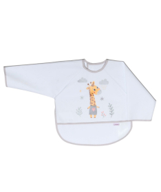 Bebekevi portikla sa dugim rukavima za bebe nepromočiva s rukavima Žirafa Bela 