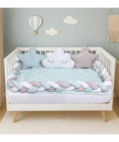 Textil Bambino LUX komplet posteljina za krevetac za bebe Mint - 120x60 cm