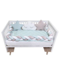 Textil Bambino LUX komplet posteljina za krevetac za bebe Mint - 120x60 cm